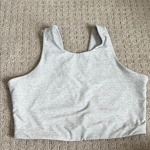 Outdoor Voices Light and Dark Gray Active Bra Top
